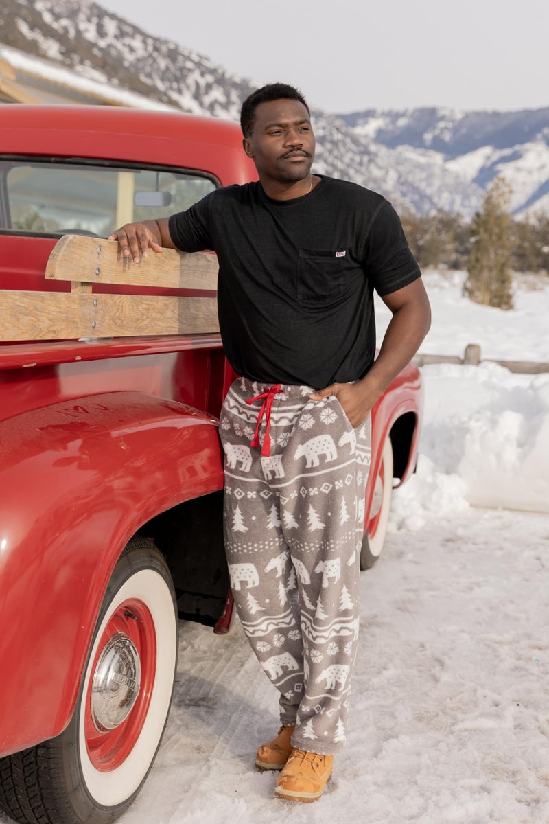 Lazy One Men's Fleece Pajama Pants, Nordic Fleece Pajama Bottoms for Men, Winter (Nordic Bear, MEDIUM) - Image 5
